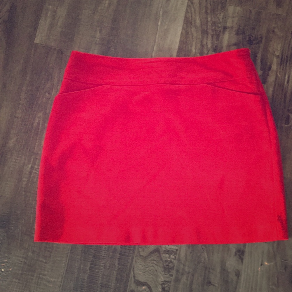 Red Loft Linen Skirt